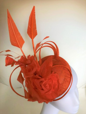 Orange Fascinator