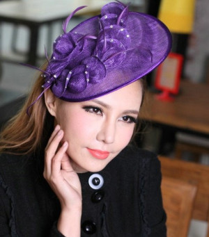 Purple Fascinator