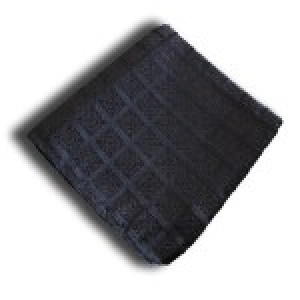 Black Check Pocket Square