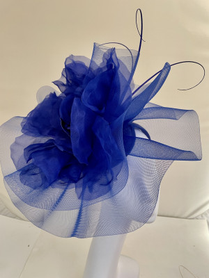 Large sapphire fascinator 