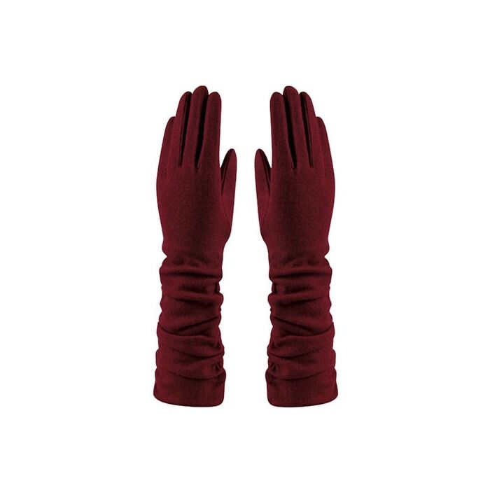 Amanda Wool Mix Glove - Burgundy