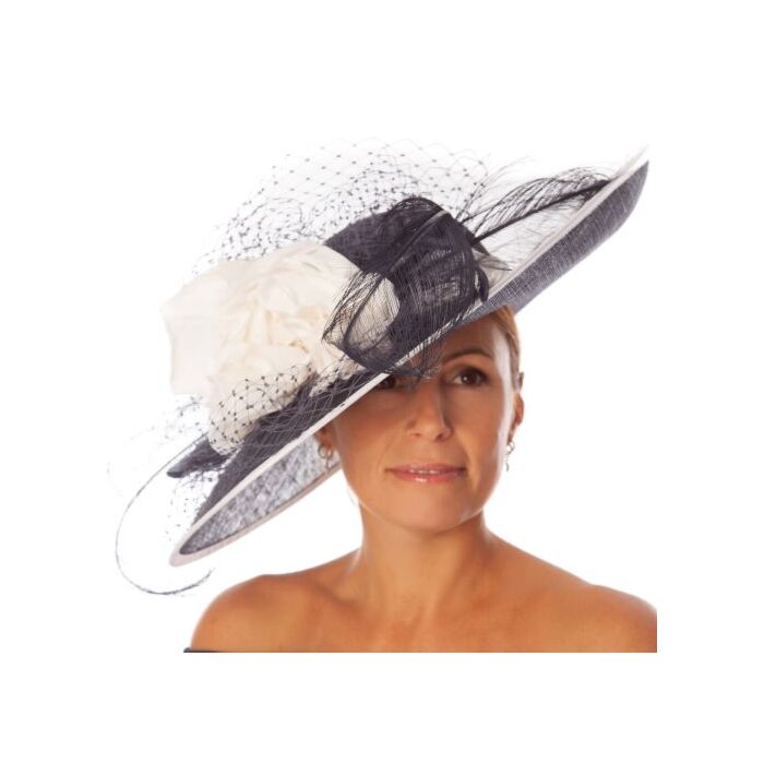 Black and Ivory Statement Piece Fascinator