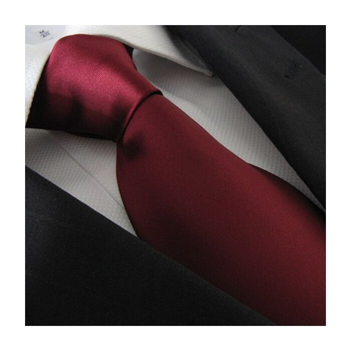 Borgogna Pianura Polyester Tie