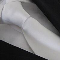 Bianco Pianura Polyester Tie