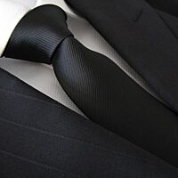 Black Skinny Polyester Tie